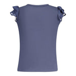 Guess Canotta Girocollo con Maniche In Tulle Tinta Unita con Stampa per Neonata K4GI20K6YW1 BLU GUESS 