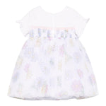 Monnalisa Abito Mezza Manica con Gonna Tulle per Neonata 31E906 BIANCO MONNALISA 