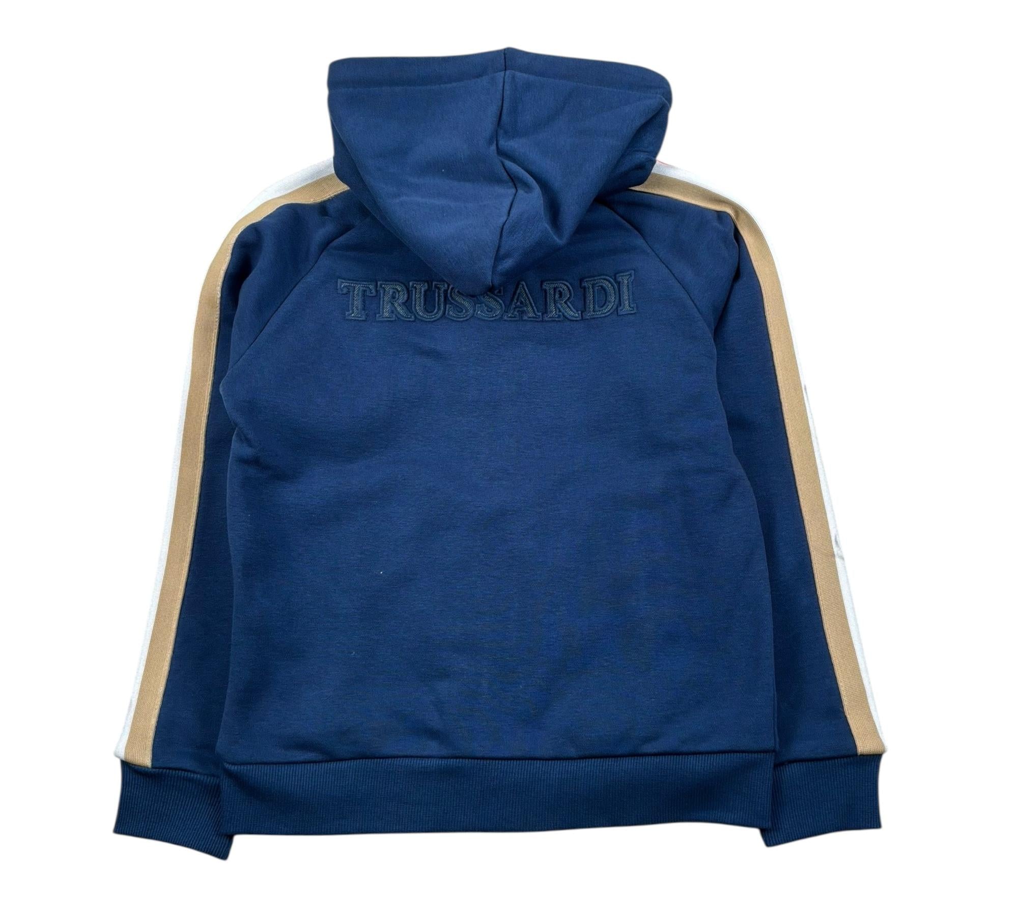 Trussardi Felpa con Zip E Cappuccio Tinta Unita per Bambino TBP26045FE BLU TRUSSARDI 
