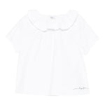 Il Gufo Camicia Mezza Manica Tinta Unita per Bambina P25CC107R0004X BIANCO IL GUFO 
