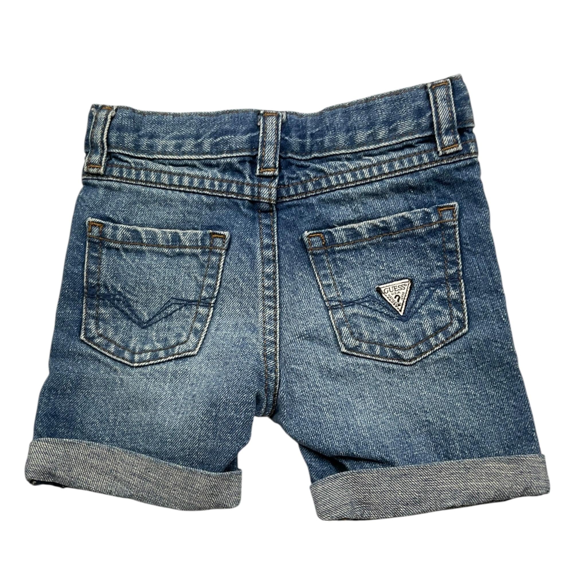 Guess Bermuda In Denim Tinta Unita con Girovita Regolabile per Neonato DHDHH BLU GUESS 