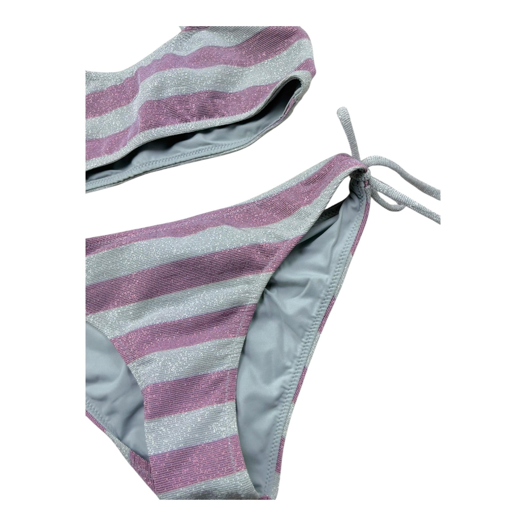 Saint Barth Costume 2 Pezzi Fascia-Slip per Bambina 00377L GRIGIO SAINT BARTH 