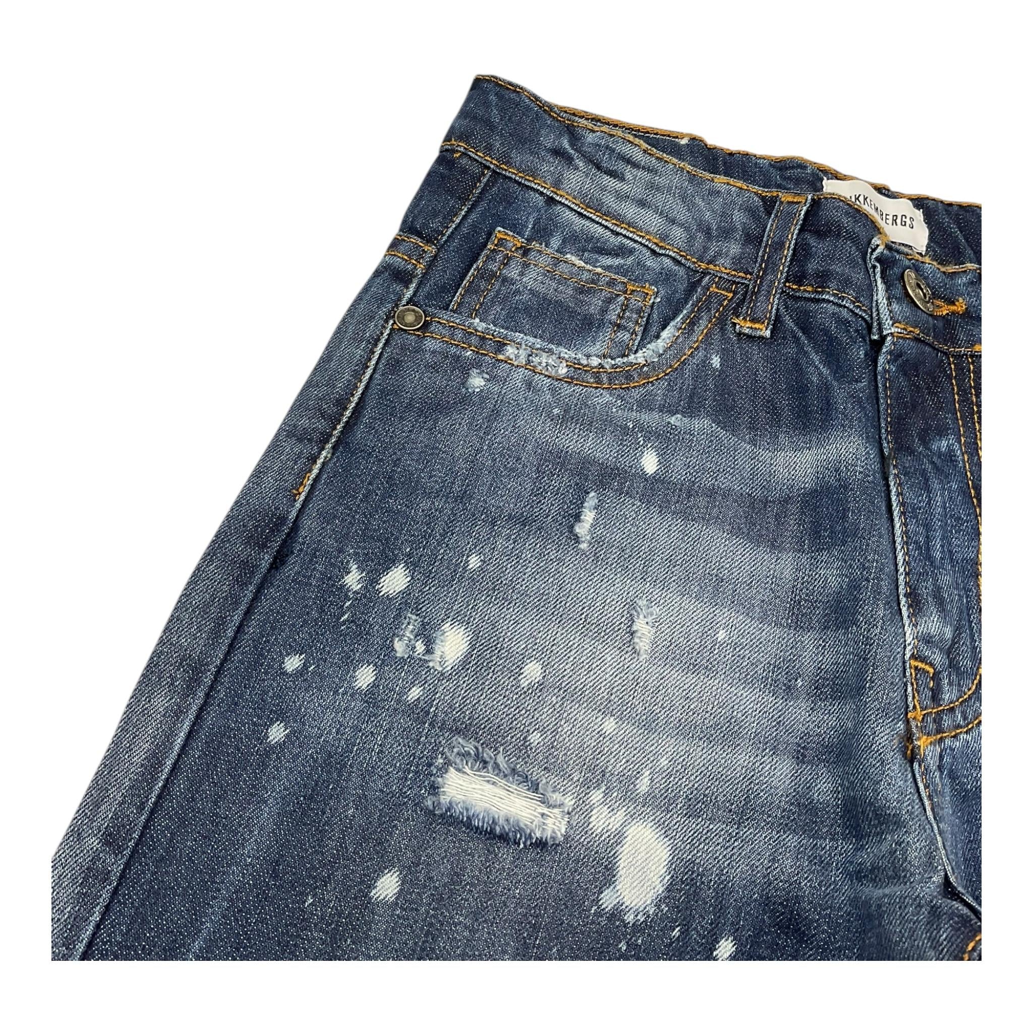 Bikkembergs Jeans Tinta Unita con Girovita Regolabile per Bambino BK3268 BLU BiKKEMBERGS 