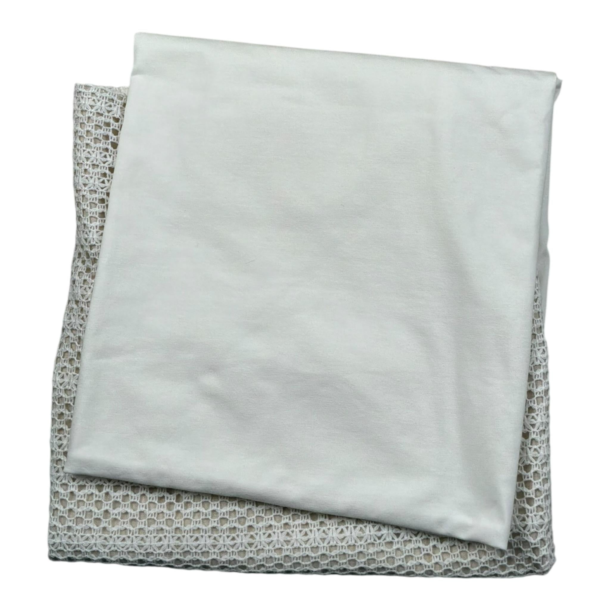 Lalalu' Coperta tinta unita con Stampa Bianco per Neonata COL11P BIANCO LALALU' 