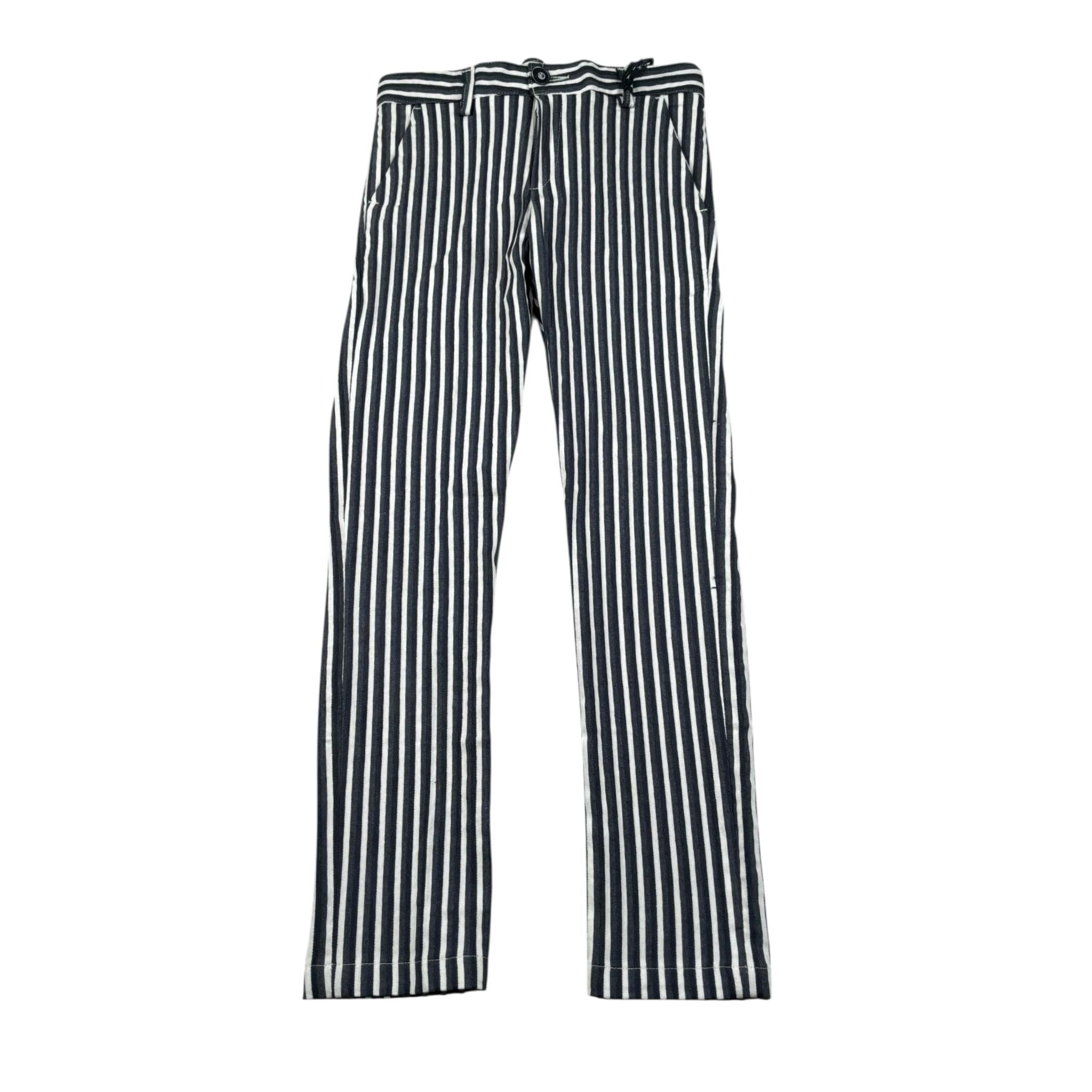 Manuel & Frank Pantalone Tinta Unita con Stampa A Righe per Bambino MF1192R BLU MANUEL & FRANK 