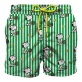Saint Barth Costume Tinta Unita con Stampa Snoopy per Bambino SNOOPYT BIANCO/VERDE SAINT BARTH 