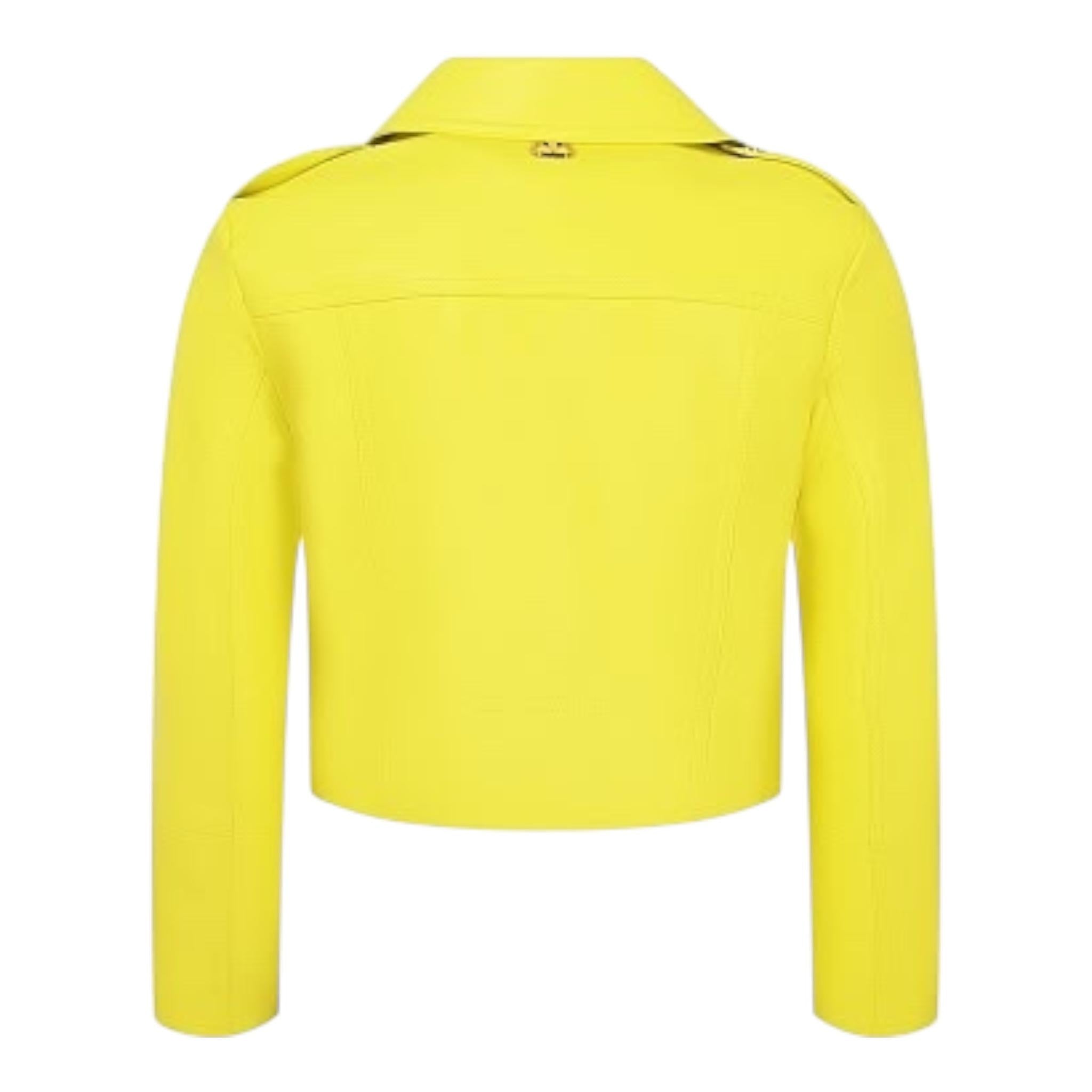 Twinset Giubbino In Ecopelle Tinta Unita con Zip per Bambina 251GJ2561 GIALLO TWINSET 