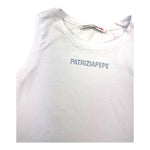 PATRIZIA PEPE canotta girocollo tinta unita con brillantini Bianco per Bambina 7M0813 BIANCO PATRIZIA PEPE 