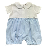 Le Bebe Pagliaccetto Bicolore Mezza Manica per Neonato LBB5300 BIANCO/AZZURRO LE BEBE 