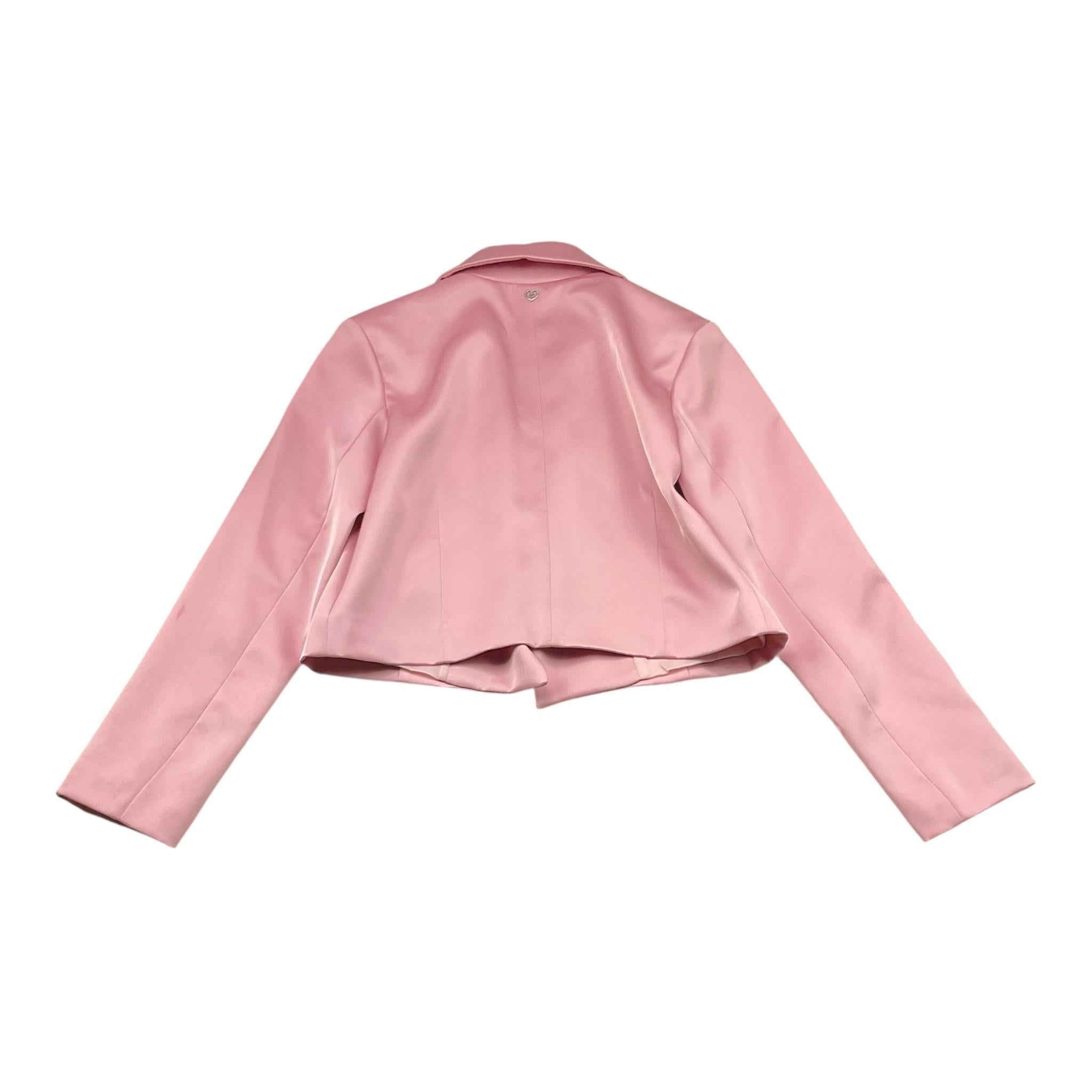 Please Giacca Tinta Unita In Raso per Bambina JB01310G73 ROSA PLEASE 