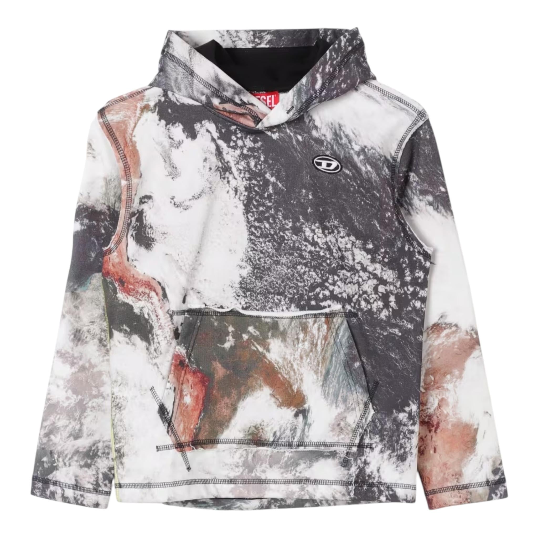 DIESEL felpa chiusa con cappuccio stampa fantasia Multicolor per Bambino J01995 MULTICOLOR DIESEL 
