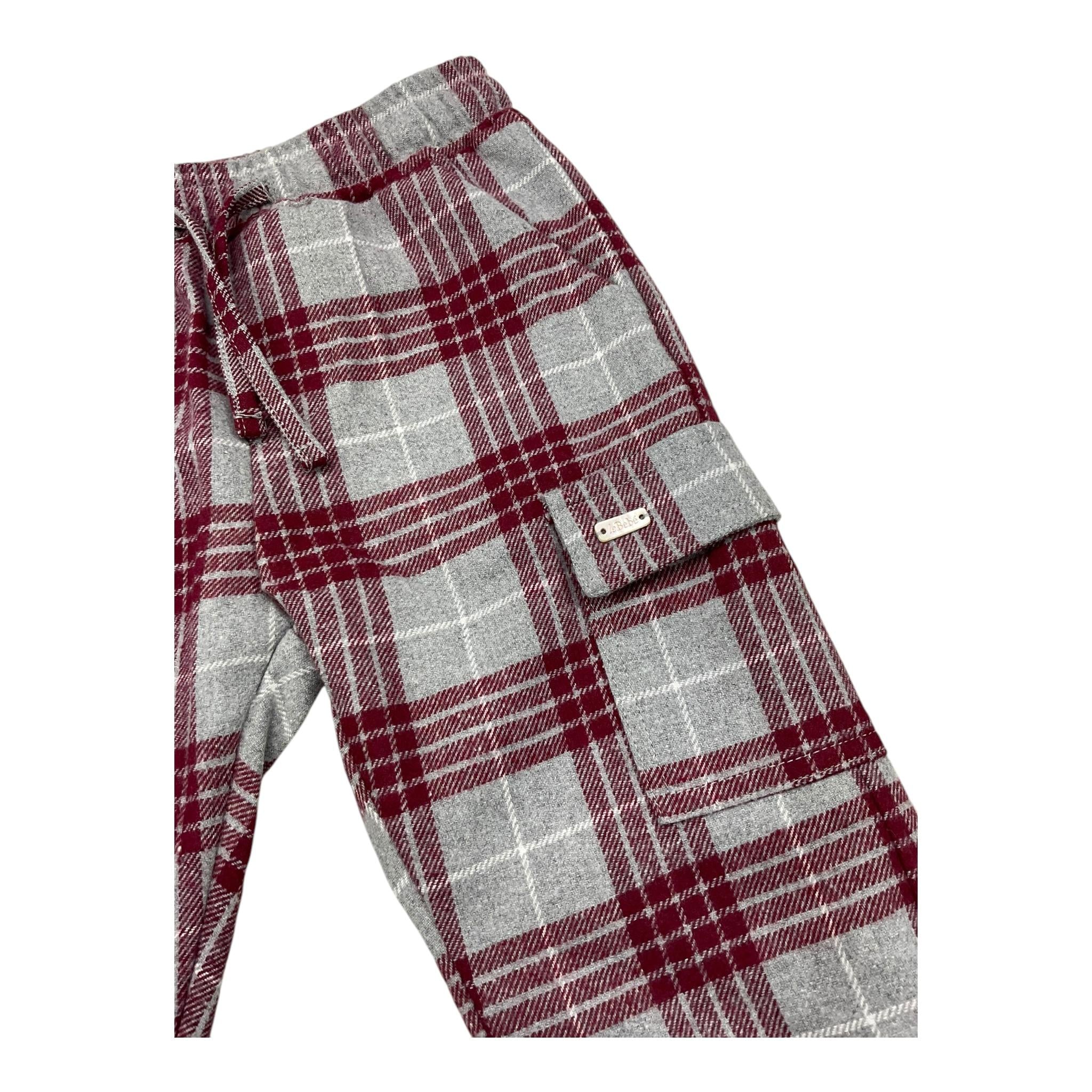 LE BEBE' pantalone tinta unita con fantasia a righe Grigio per Neonata LBB5163 GRIGIO LE BEBE' 