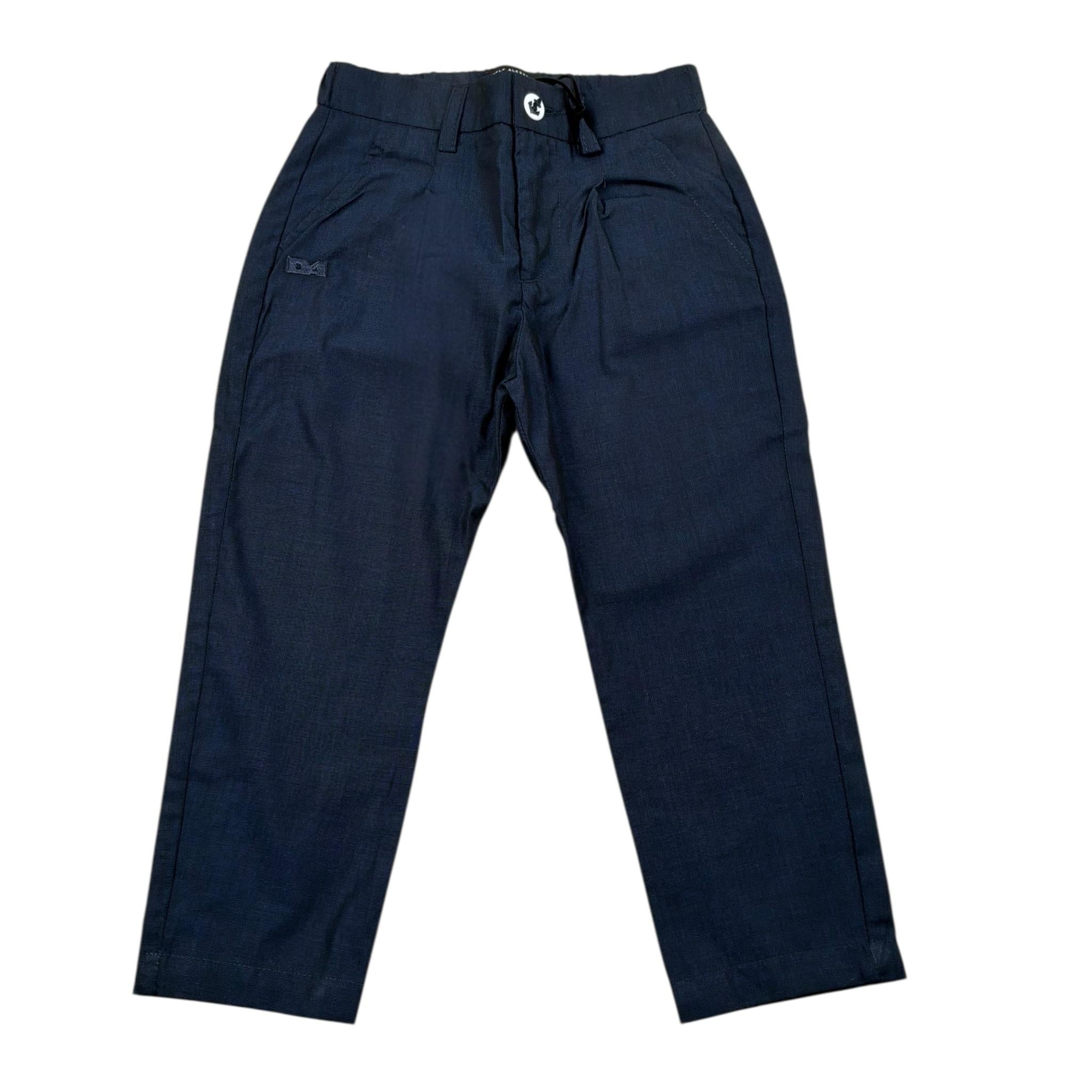 Daniele Alessandrini Pantalone Tinta Unita con Elastico In Vita per Bambino 1295P00252J BLU DANIELE ALESSANDRINI 
