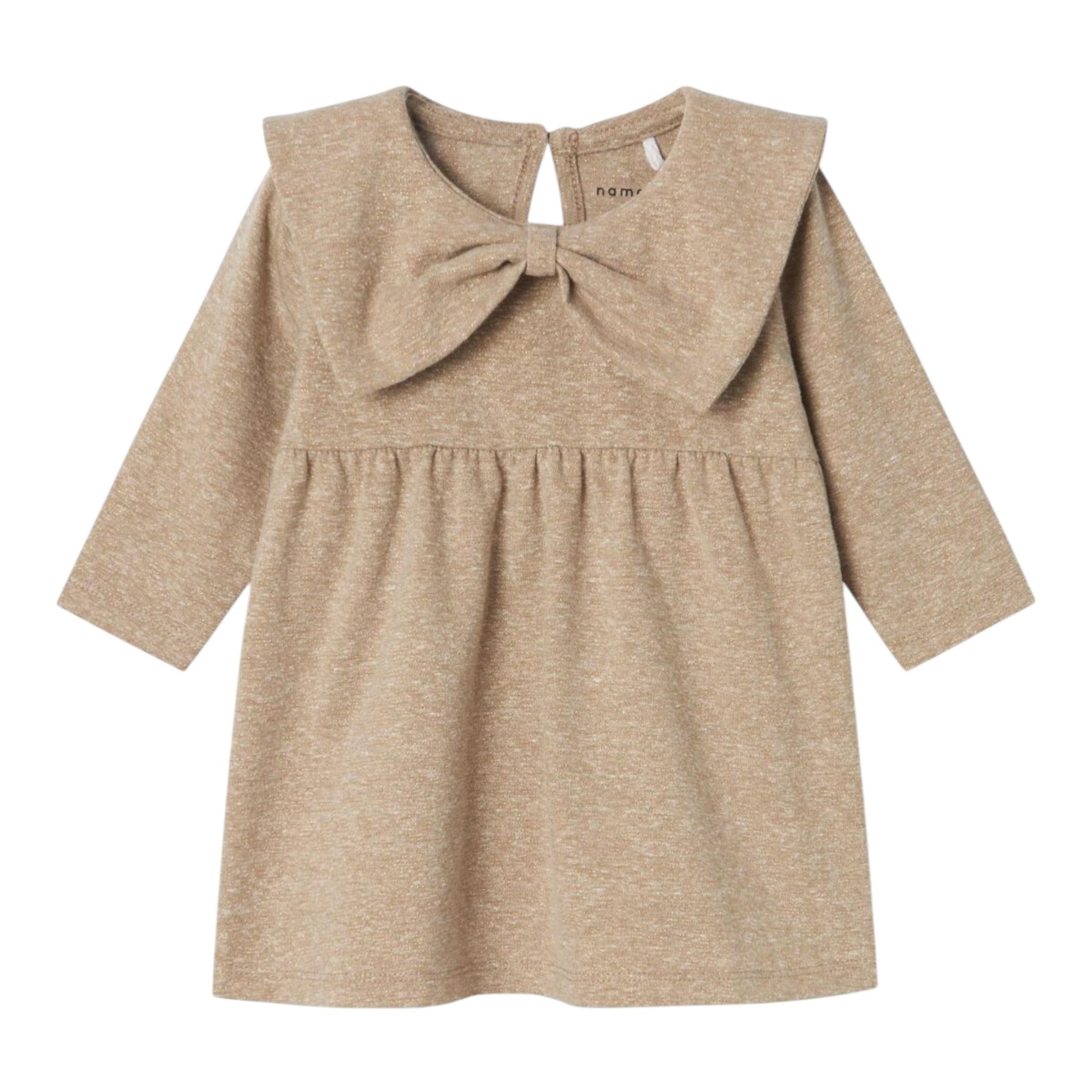 NAME.IT abito manica lunga tinta unita con colletto Oro per Neonata 13236106 ORO NAME.IT 