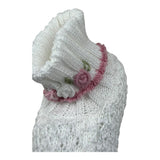 Marlu' Babbucce Tinta Unita con Applicazione per Neonata EB24S BIANCO MARLU' 