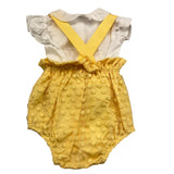 Barcellino Completo 2 Pezzi Camicia-Pagliaccetto per Neonata COMPLB BIANCO/GIALLO BARCELLINO 