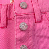 Billieblush Short In Denim Tinta Unita con Girovita Regolabile per Bambina U21043J ROSA FLUO BillIEBLUSH 