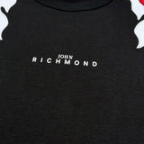 John Richmond T-Shirt Girocollo Tinta Unita con Stampa per Bambino RBP26142TS NERO JOHN RICHMOND 