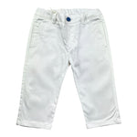 Minibanda Pantalone Tinta Unita con Elastico In Vita per Neonato 3B616 BIANCO MINIBANDA 