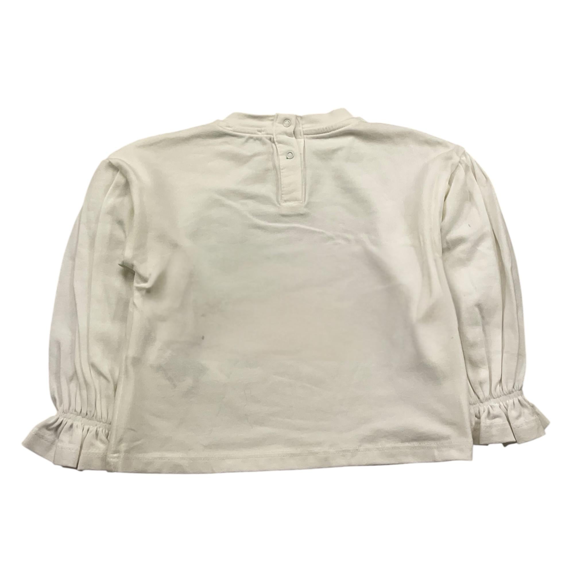 M+E' shirt girocollo tinta unita con stampa in contrasto Panna per Neonata UE0467 PANNA M+E' 