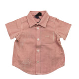 Fay Camicia Tinta Unita Mezza Manica con Fantasia A Righe per Neonato FU5521 ROSSO FAY 