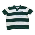 Saint Barth Polo Bicolore con Fantasia A Righe per Bambino 00172L BIANCO/VERDE SAINT BARTH 