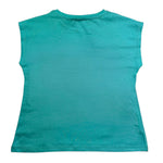 Dixie T-Shirt Tinta Unita Girocollo con Stampa per Bambina MBC6030G50 VERDE ACQUA DIXIE 