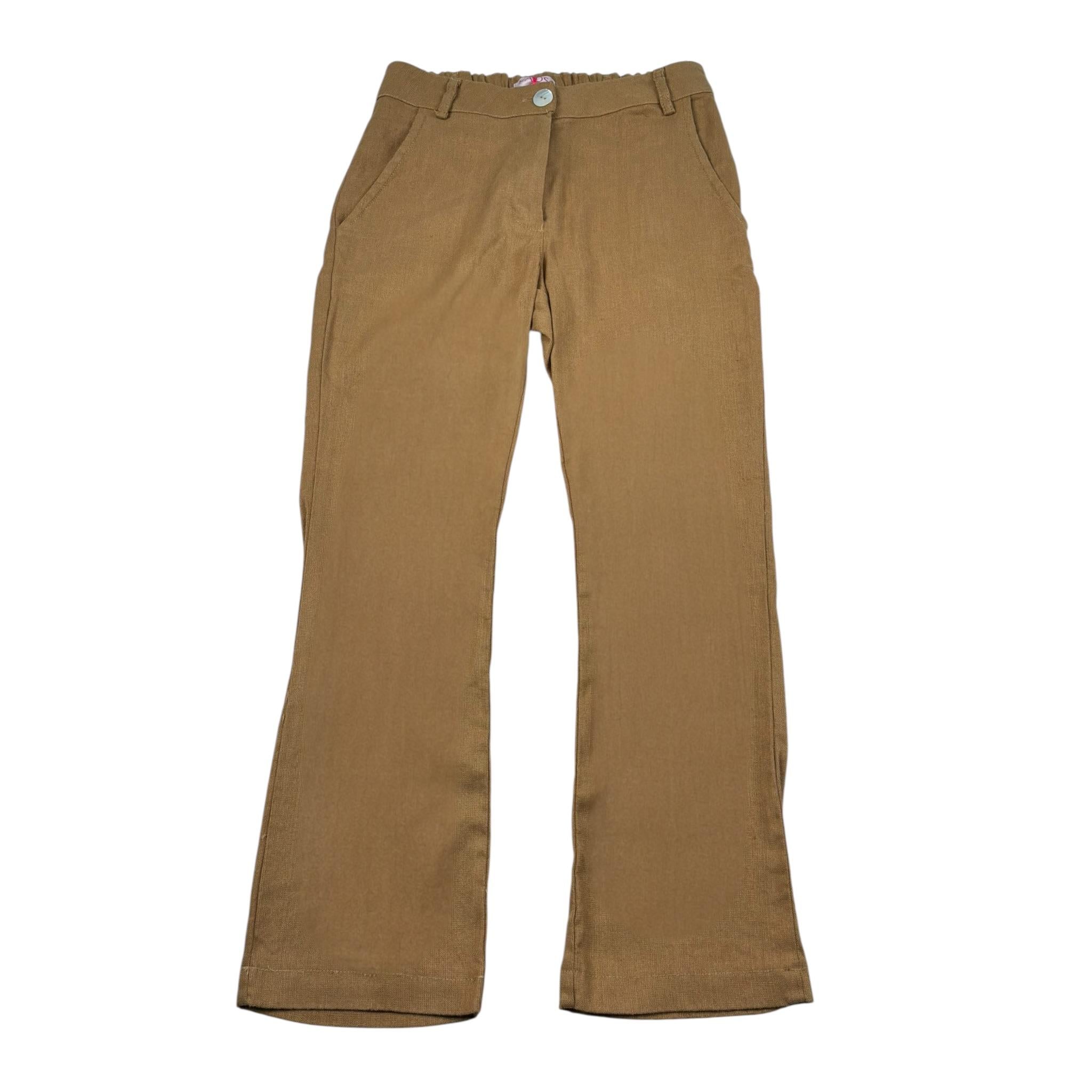 Kaos Pantalone Tinta Unita con Elastico In Vita per Bambina KS134 MARRONE KAOS 