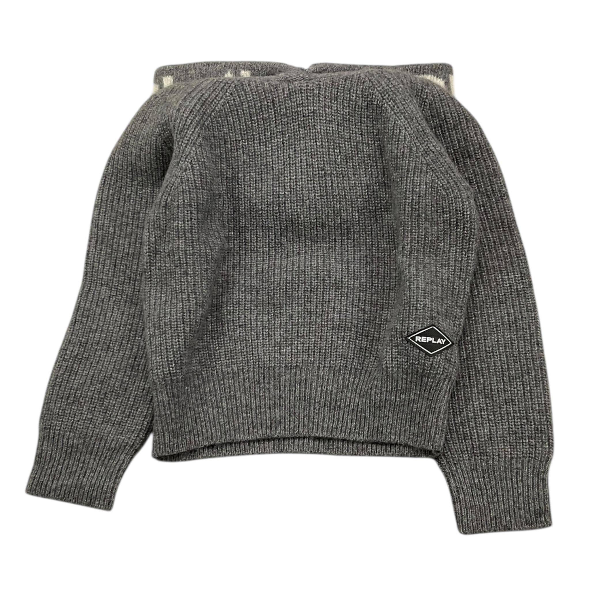 REPLAY maglia tinta unita con cappuccio Grigio per Bambino SB5303 GRIGIO REPLAY 