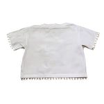 Lalalu' T-Shirt Tinta Unita Girocollo con Taschino per Bambina TSL80PB BIANCO LALALU' 