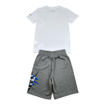 Nike Completo 2 Pezzi T-Shirt-Bermuda Tinta Unita per Bambino 9Q0616 BIANCO/GRIGIO NIKE 