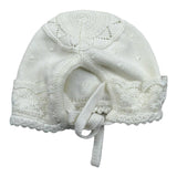 Granlei Cappello Tinta Unita con Ricami per Neonata 542 PANNA GRANLEI 