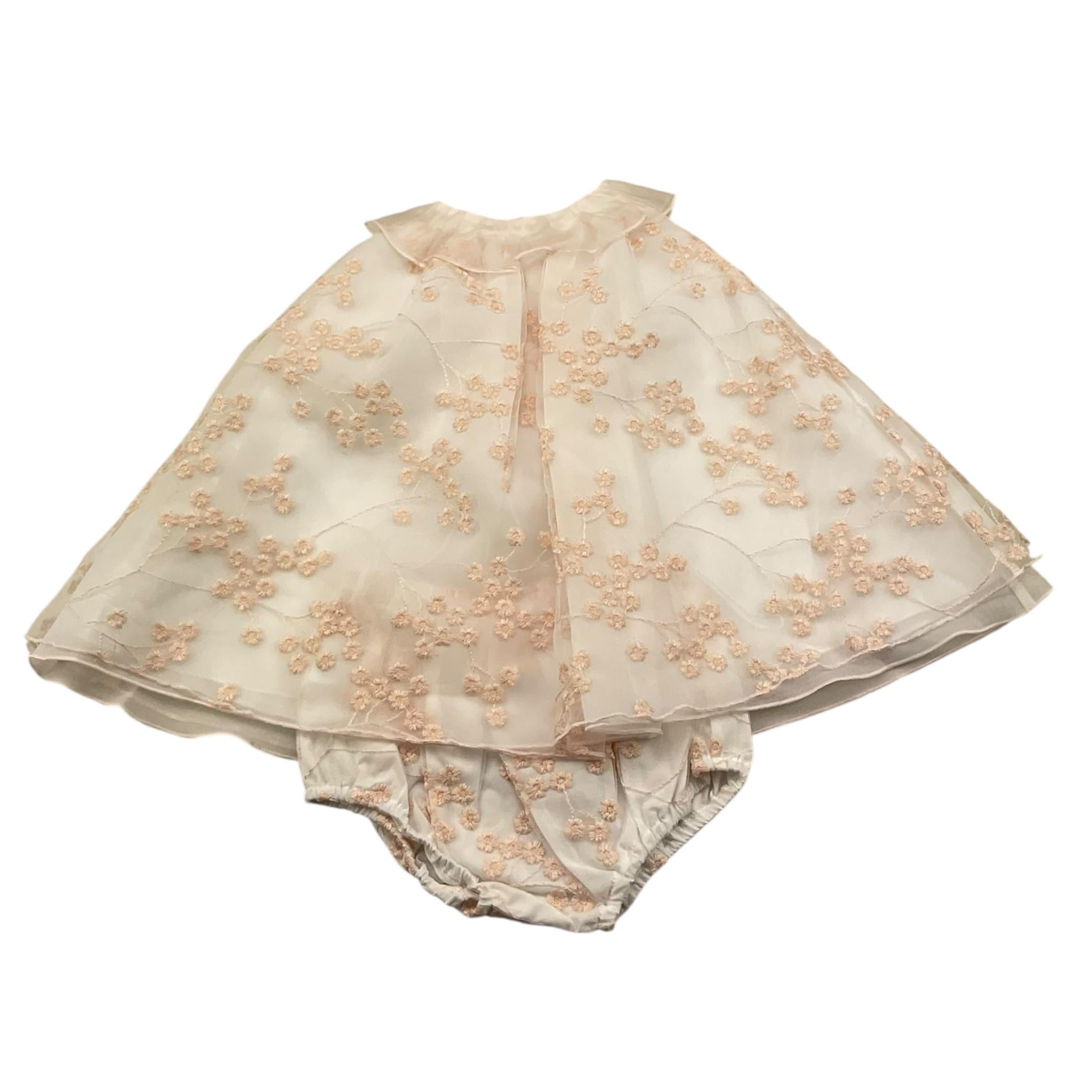 LA STUPENDERIA abito giromanica tinta unita cn culotte Bianco per Neonata CBAB56 BIANCO LA STUPENDERIA 