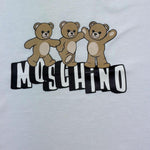 Moschino T-Shirt Modello Crop Tinta Unita con Stampa- Shorts per Bambina HDG01K BIANCO MOSCHINO 