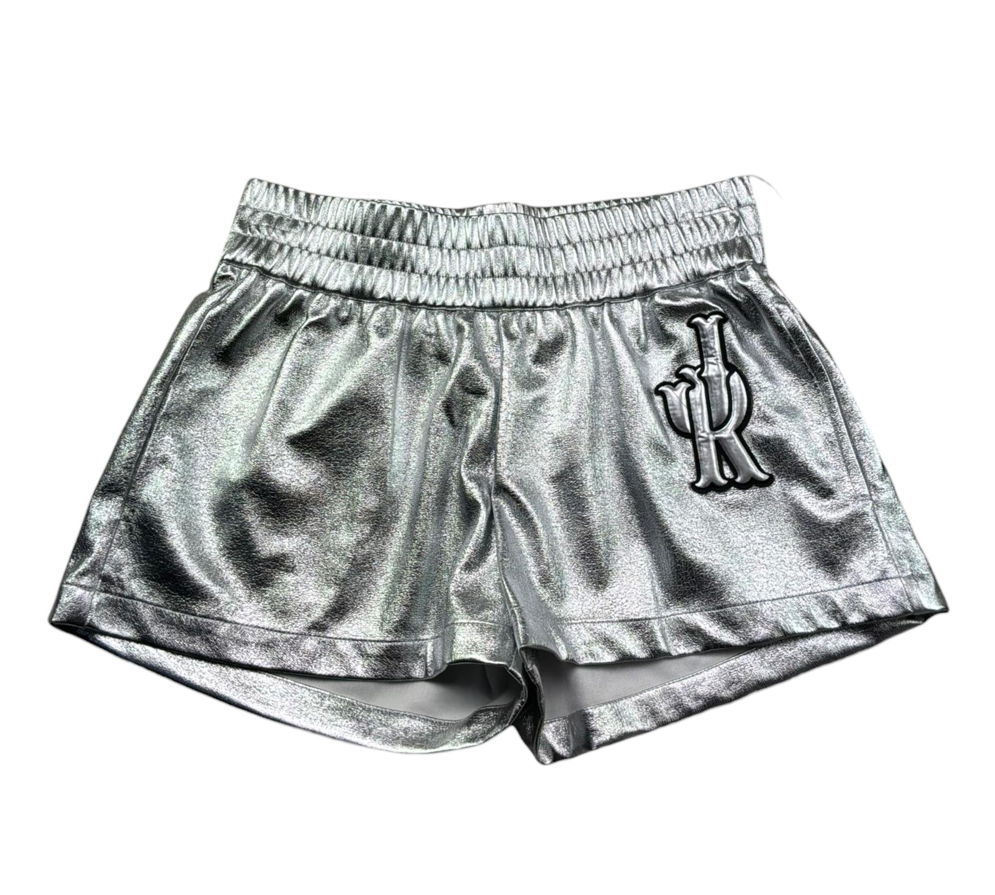 John Richmond Short Tinta Unita con Elastico In Vita per Bambina RGP26044SH ARGENTO JOHN RICHMOND 