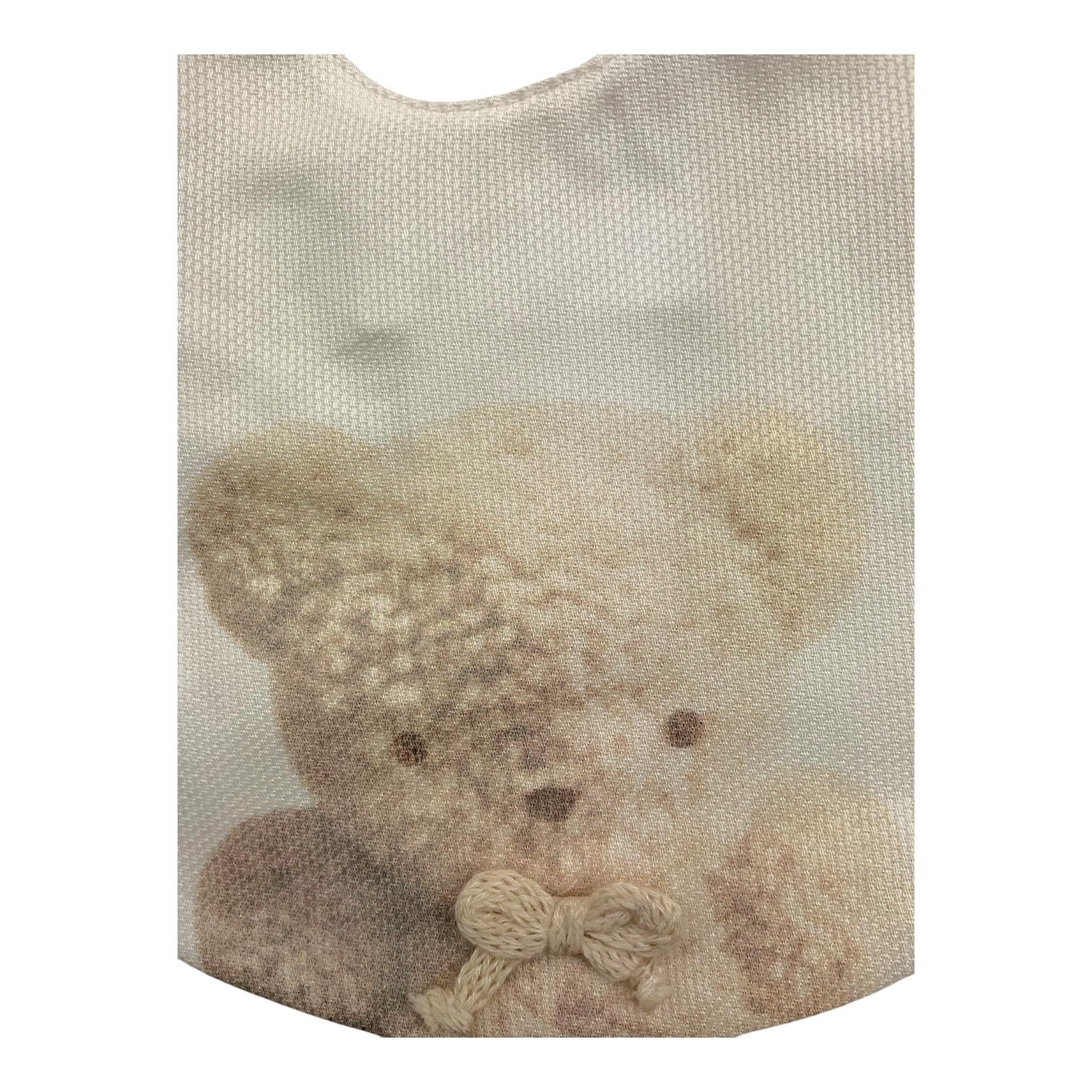 BARCELLINO bavetta tinta unita con stampa Bianco per Neonata 115605 BIANCO BARCELLINO 