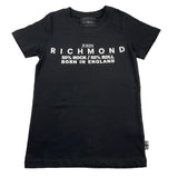 JOHN RICHMOND t-shirt girocollo tinta unita con logo Nero per Bambino RBA24048TS NERO JOHN RICHMOND 