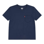 Levi'S T-Shirt Girocollo Tinta Unita con Stampa per Bambino 9EM359 BLU LEVI'S 