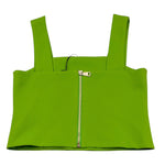 Janice Top Tinta Unita con Zip Retro per Bambina JN508R VERDE JANICE 