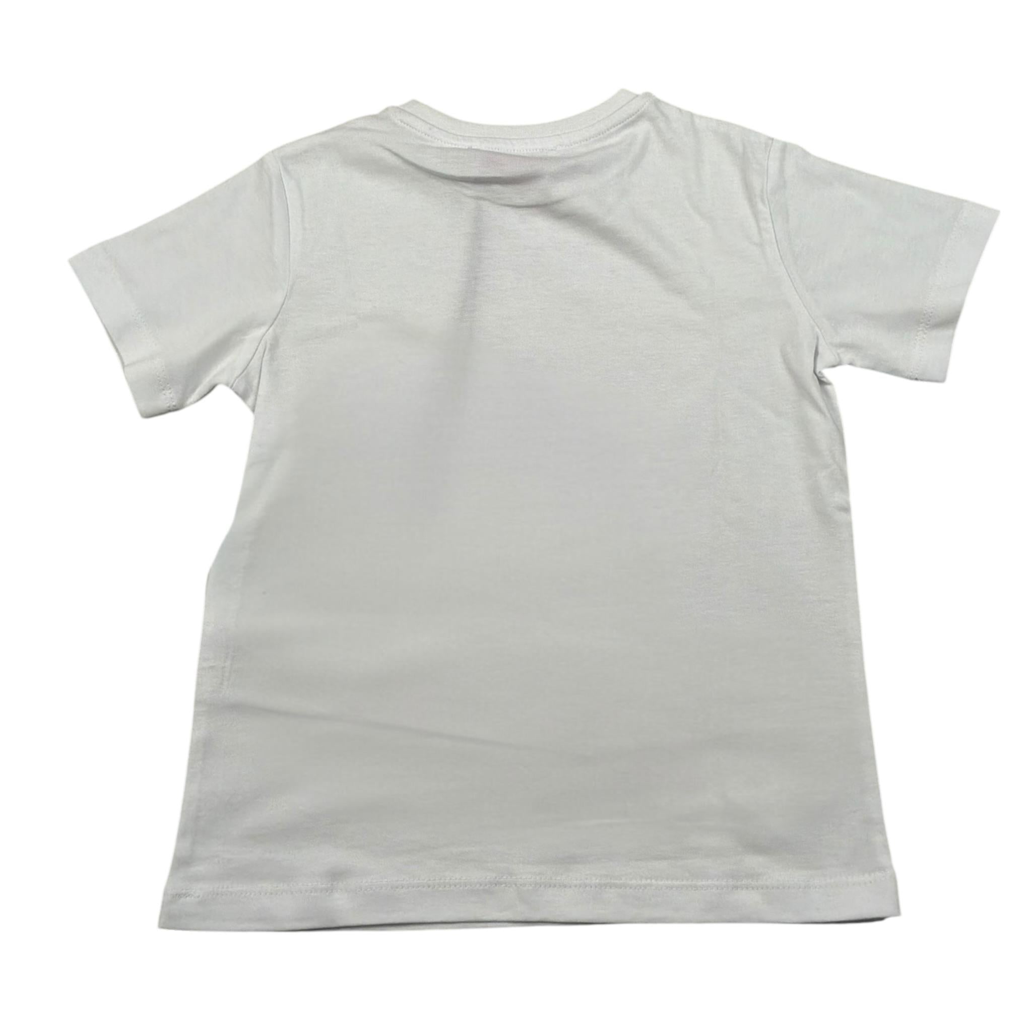 Cesare Paciotti T-Shirt Girocollo tinta unita con Stampa Bianco per Bambino TSP5155BXXX BIANCO CESARE PACIOTTI 