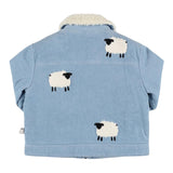 STELLA McCARTNEY giubbino in velluto tinta unita Azzurro per Neonato TV2537 AZZURRO STELLA McCARTNEY 