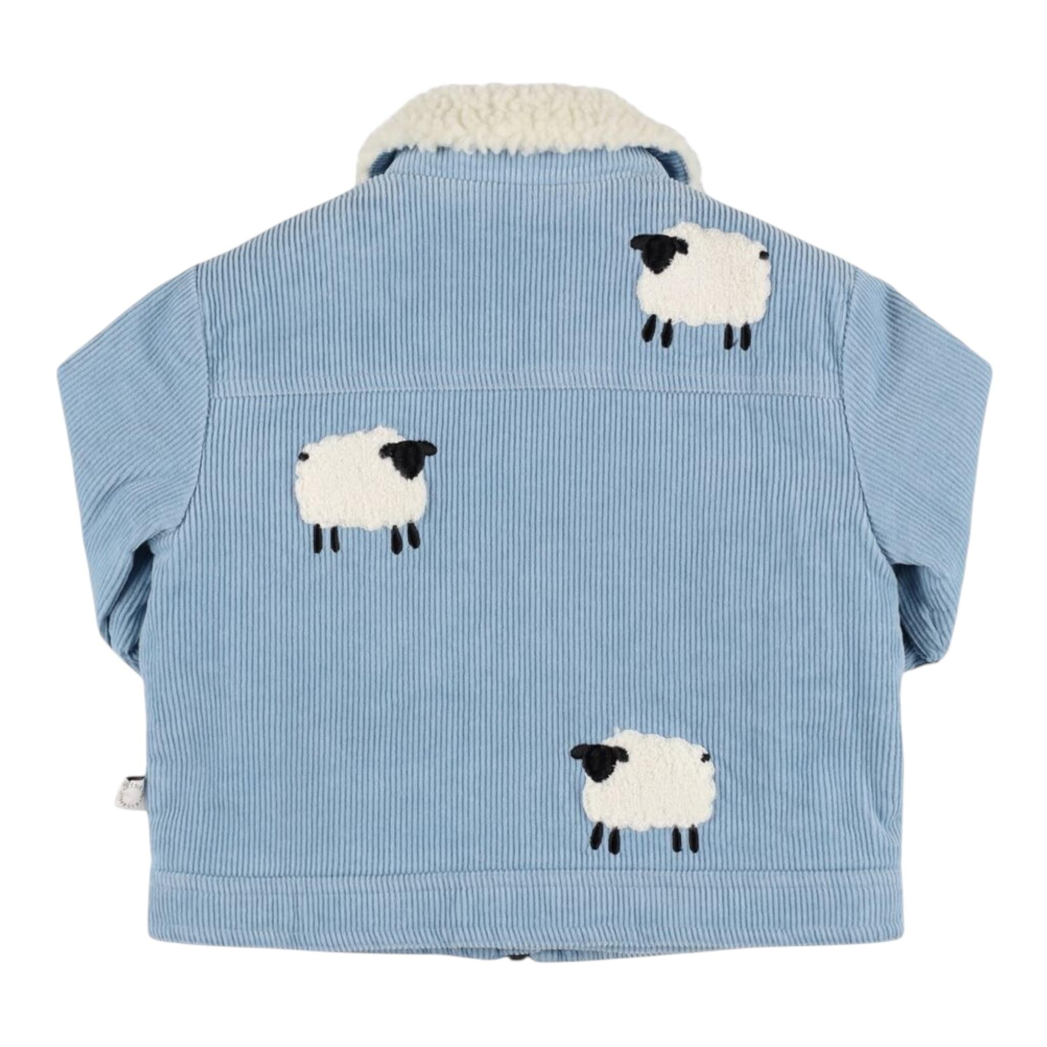 STELLA McCARTNEY giubbino in velluto tinta unita Azzurro per Neonato TV2537 AZZURRO STELLA McCARTNEY 