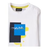 SARABANDA shirt girocollo tinta unita con stampa Bianco per Neonato A0100 BIANCO SARABANDA 