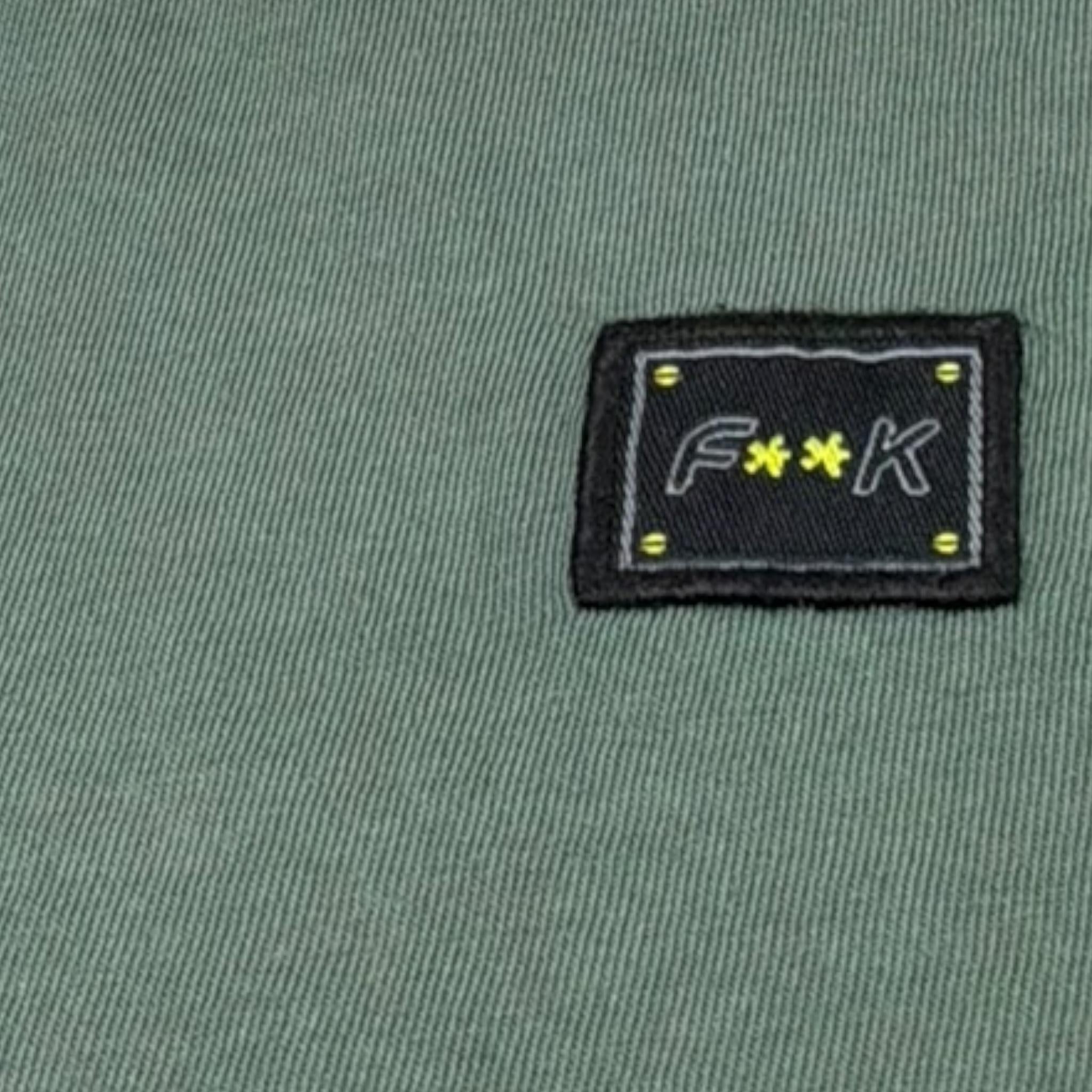 F**K T-Shirt Girocollo Tinta Unita con Stampa per Bambino FJ2450038MG VERDE F**K 