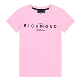 John Richmond T-Shirt Girocollo Tinta Unita con Stampa per Bambina RGP25002TS ROSA JOHN RICHMOND 