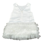 Illiana Abito Cerimonia Tinta Unita Giromanica per Neonata 493 BIANCO ILLIANA 