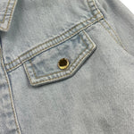 Elisabetta Franchi Giubbino In Denim Modello Crop con Bottoni per Bambina EFCA255 AZZURRO ELISABETTA FRANCHI 