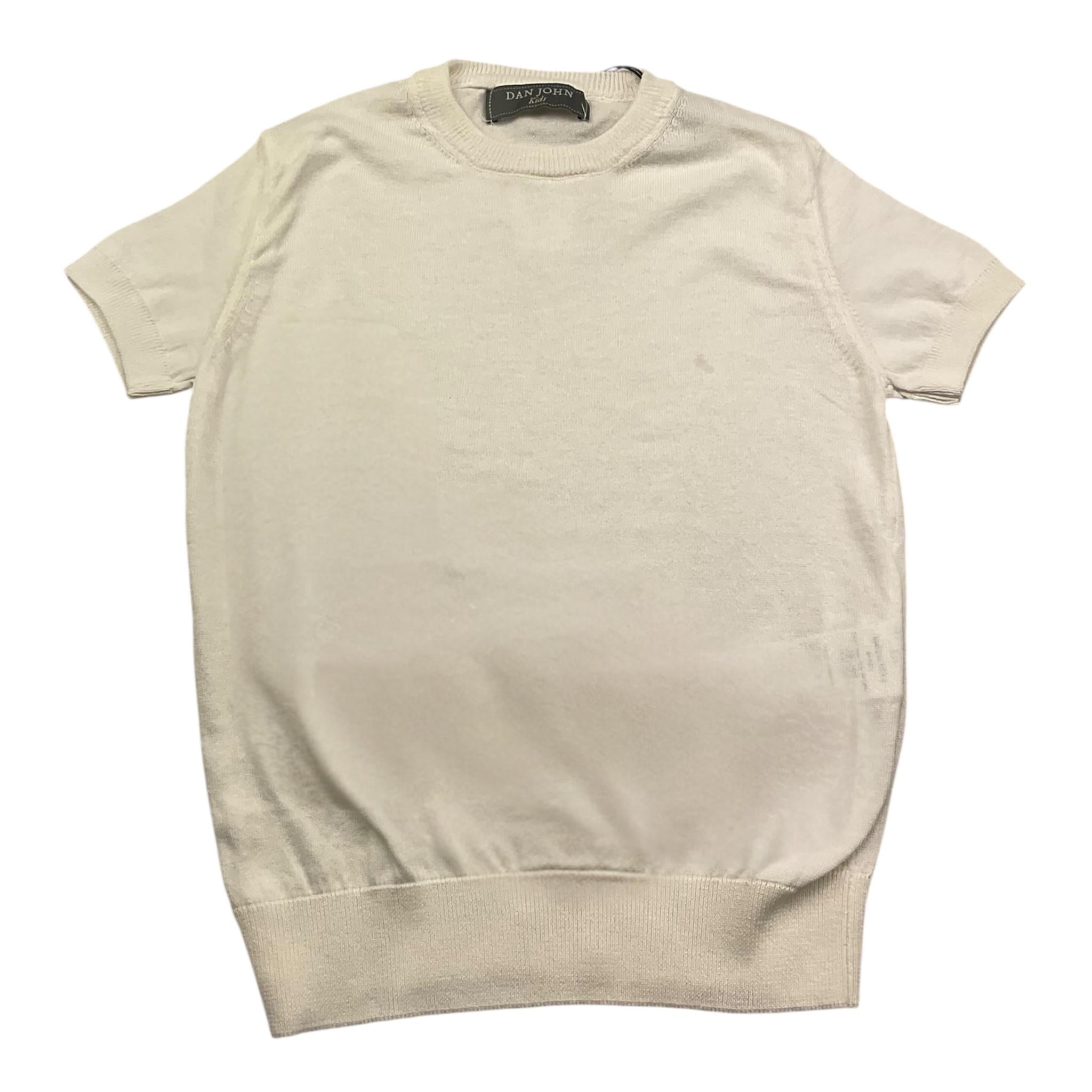 Dan John T-Shirt Girocollo Tinta Unita per Bambino MGD5101J BIANCO DAN JOHN 