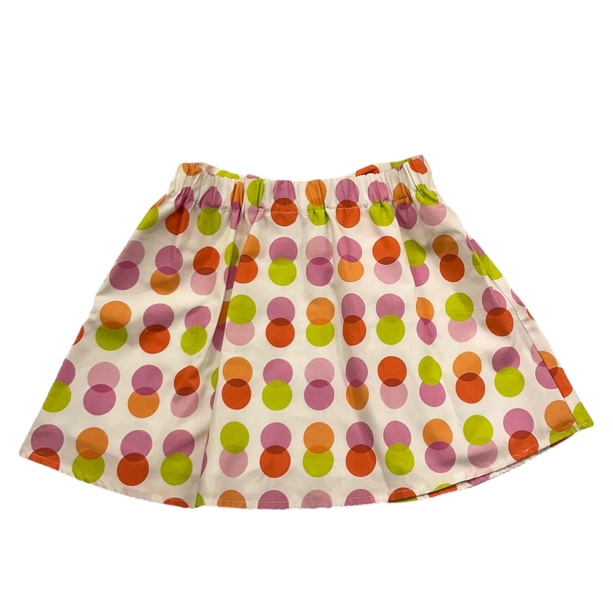 M+E' Gonna Tinta Unita Fantasia A Pois per Bambina UE0823 BIANCO M+E' 