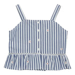 Max&Co. Top Tinta Unita con Fantasia A Righe per Bambina MX0120 BIANCO MAX&Co. 